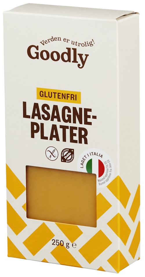 Bilde: © Goodly / Oda Goodly Lasagneplater Glutenfri Økologisk