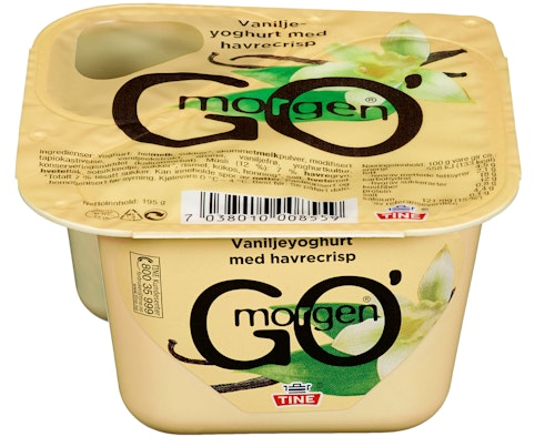 Bilde: © Tine / Kolonial.no Tine Go' Morgen Vaniljeyoghurt med Müsli, 195 g