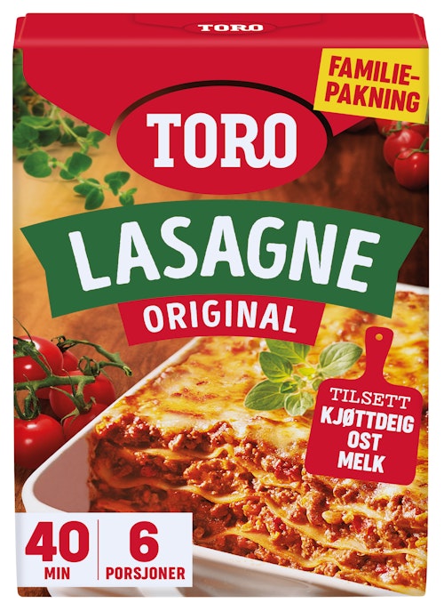 Bilde: © Toro / Kolonial.no Toro Lasagne Familiepakning 320 g