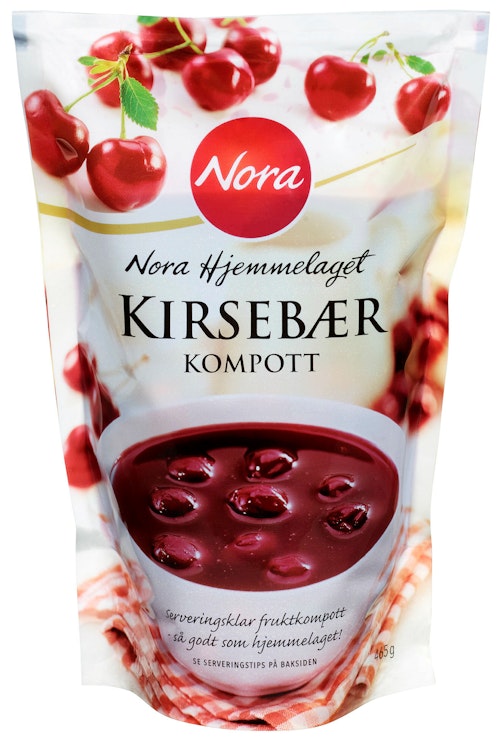 Bilde: © Nora / Kolonial.no Nora Kirsebærkompott 465 g