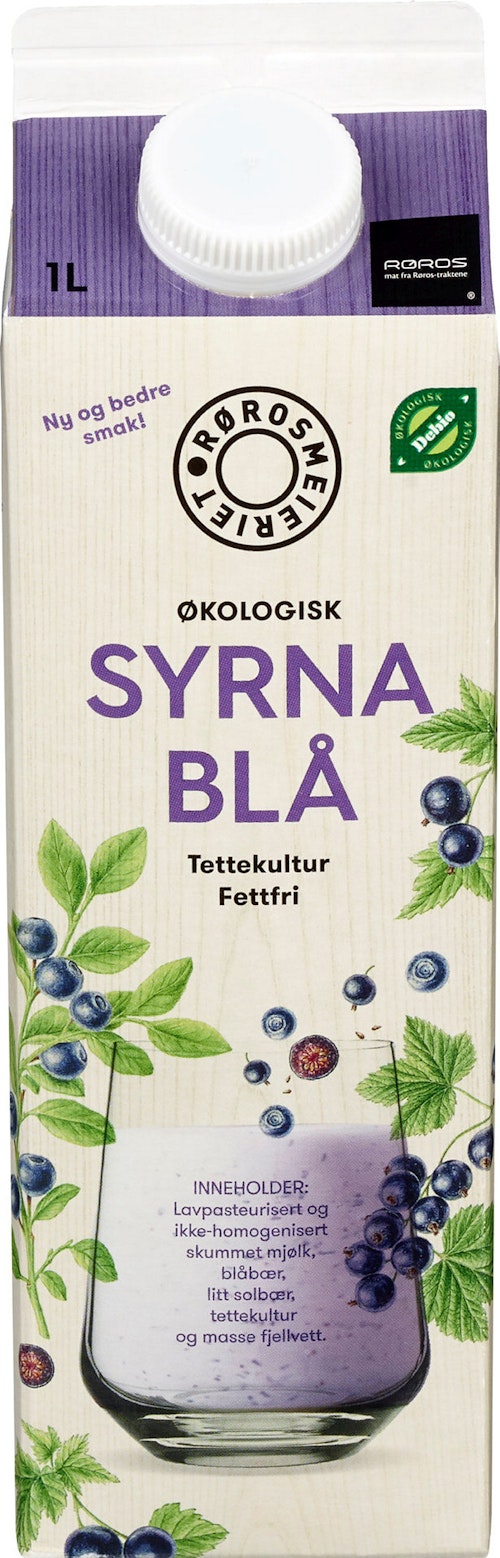 Bilde: © Rørosmeieriet / Kolonial.no Rørosmeieriet Syrna Blå Økologisk, 1 l