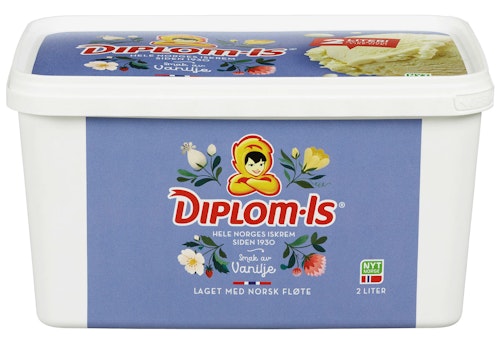 Bilde: © Diplom-Is / Kolonial.no Diplom-Is Fløte-Is Vanilje 2 l
