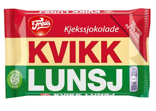 Bilde: © Freia / Kolonial.no Freia Kvikk Lunsj 47 g