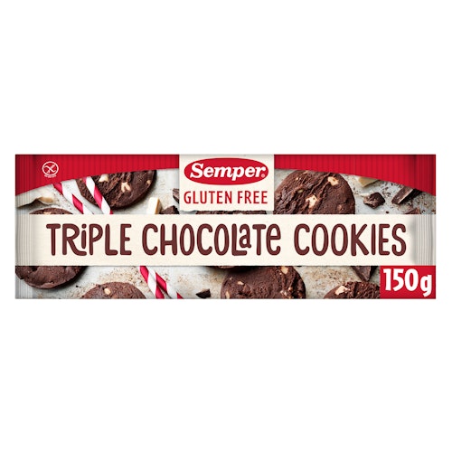 Bilde: © Semper / Oda Semper Triple Choco Cookies Glutenfri, 150 g