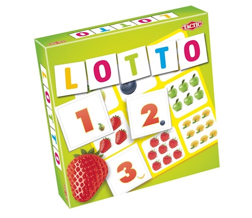 Bilde: © Tactic / Oda Tactic Lotto med tall og frukt
