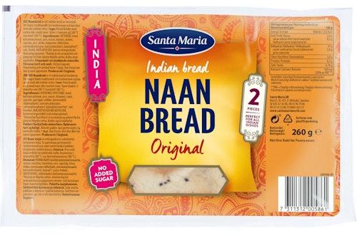 Bilde: © Santa Maria / Kolonial.no Santa Maria Naan Bread 260 g