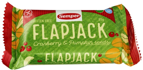 Bilde: © Semper / Kolonial.no Semper Flapjack Tranebær Glutenfri, 0,09 kg