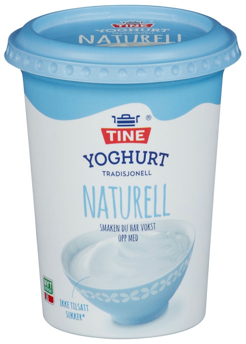 Bilde: © Tine / Kolonial.no Tine Yoghurt Naturell 500 g