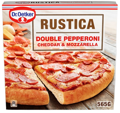 Bilde: © Dr. Oetker / Kolonial.no Dr. Oetker Rustica Pizza Double Pepperoni, 656 g