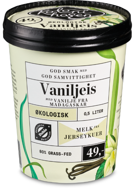 Bilde: © Kolonihagen / Kolonial.no Kolonihagen Vaniljeis med Vanilje fra Madagaskar Økologisk, 0,5 l
