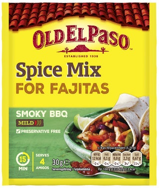 Bilde: © Old El Paso / Oda Old El Paso Spice Mix Fajita Smoky BBQ, 30 g