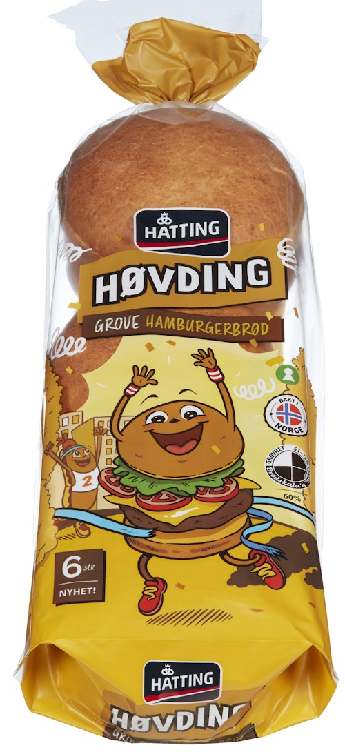 Bilde: © Hatting / Oda Hatting Grove Hamburgerbrød 6 stk