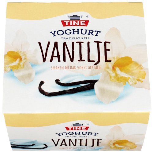 Bilde: © Tine / Kolonial.no Tine Yoghurt Vanilje 4x150g, 600 g