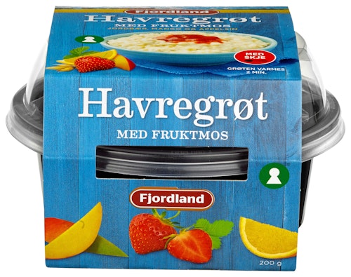 Bilde: © Fjordland / Kolonial.no Fjordland Havregrøt Med Fruktmos 200 g