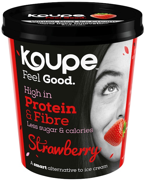 Bilde: © Koupe / Kolonial.no Koupe Protein-is Jordbær 500 g