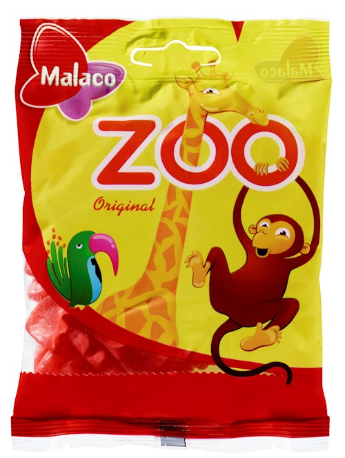 Bilde: © Malaco / Kolonial.no Malaco Zoo Gele 80 g