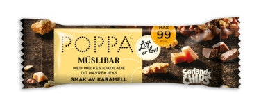 Bilde: © Sørlandschips / Oda Sørlandschips Poppa Müslibar Havrekjeks & Melkesjokolade, 25 g