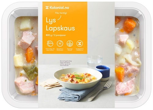 Bilde: © Kolonial.no / Kolonial.no Kolonial.no Lys lapskaus Fiks ferdig, 2 Porsjoner, 800 g