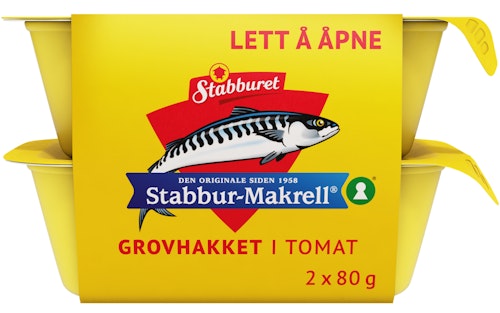Bilde: © Stabburet / Oda Stabburet Stabbur-makrell Hakket Tomat 2 x 80g, 160 g