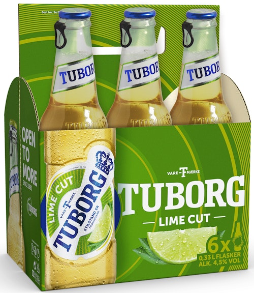 Bilde: © Tuborg / Kolonial.no Tuborg Tuborg Lime Cut 6 x 0,33l, 1,98 l