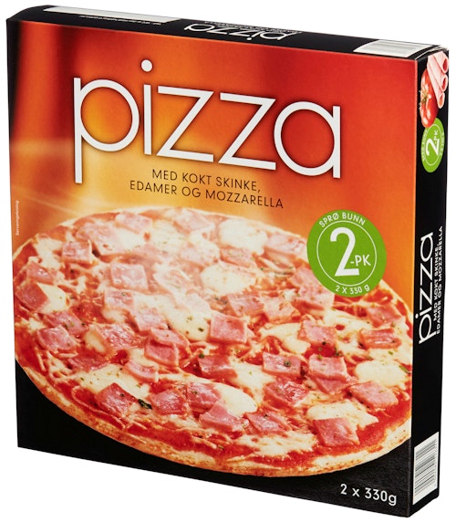 Bilde: © REMA 1000 / Kolonial.no REMA 1000 Pizza Skinke 2x330g, 660 g