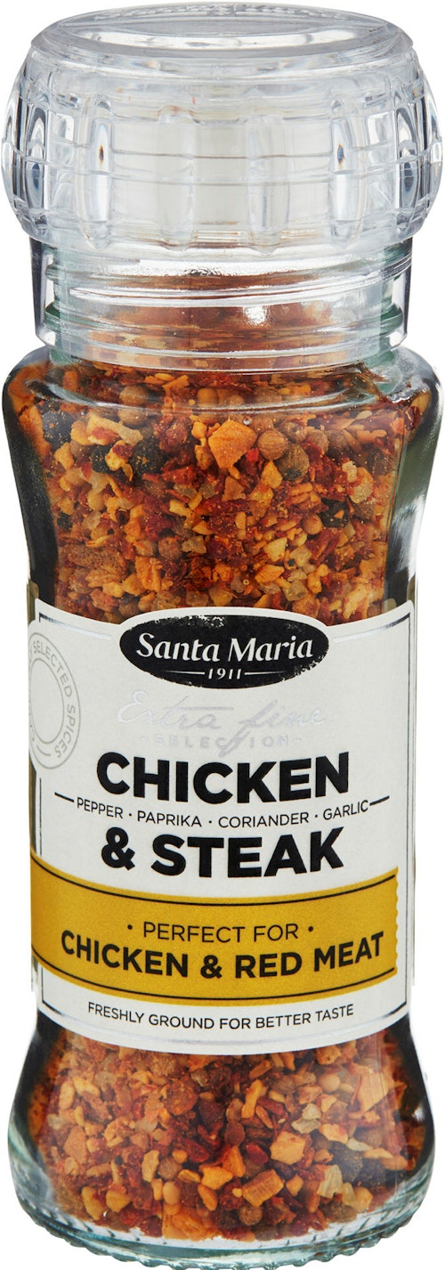 Bilde: © Santa Maria / Kolonial.no Santa Maria Chicken & Steak Med kvern, 75 g