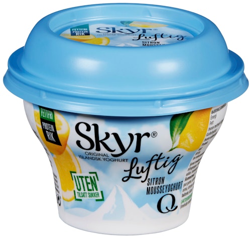 Bilde: © Q-meieriene / Kolonial.no Q-meieriene Skyr Luftig Sitron 130 g