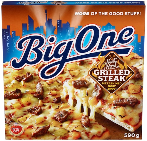 Bilde: © Big One / Kolonial.no Big One Big One NY Grilled Steak Pizza, 590 g