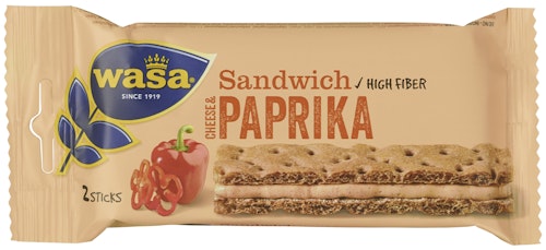 Bilde: © Wasa / Kolonial.no Wasa Sandwich Cheese & Paprika 40 g