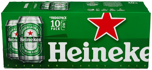 Bilde: © Heineken / Kolonial.no Heineken Heineken Fridgepack 0,33l x 10 stk, 3,3 l