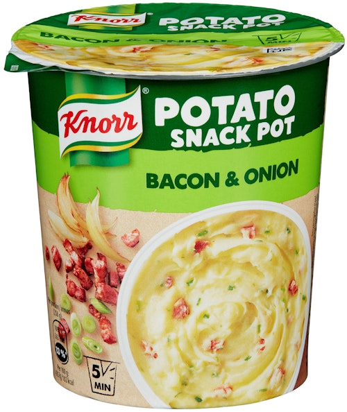 Bilde: © Knorr / Kolonial.no Knorr Potato Bacon & Løk Smårett i Kopp, 58 g