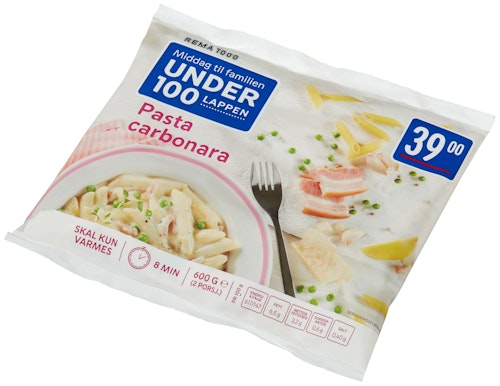 Bilde: © REMA 1000 / Kolonial.no REMA 1000 Pasta Carbonara 600 g