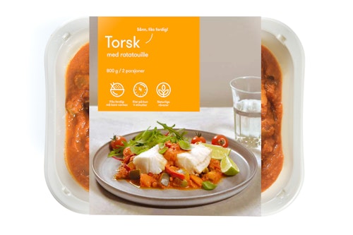 Bilde: © Oda / Oda Oda Torsk med Ratatouille Fiks ferdig, 2 porsjoner