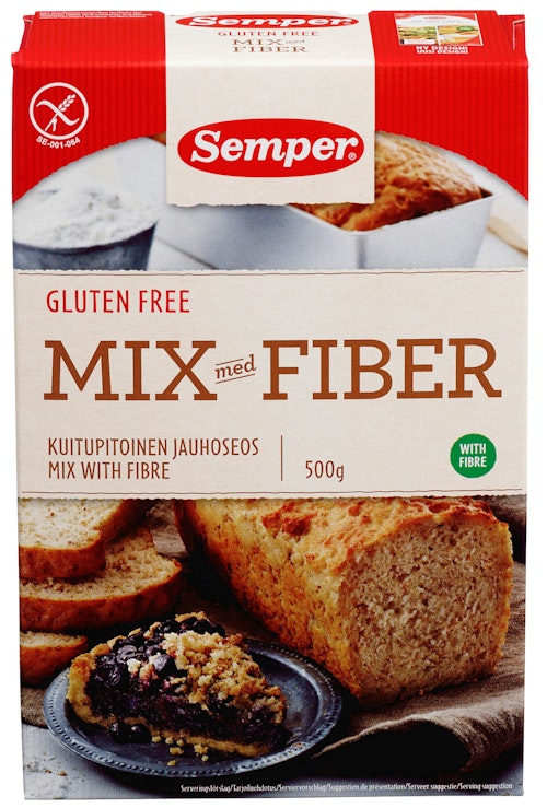 Bilde: © Semper / Kolonial.no Semper Glutenfri Brødmix Med Fiber 500 g