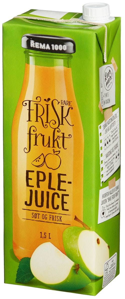 Bilde: © REMA 1000 / Kolonial.no REMA 1000 Eplejuice Premium 1,5 l