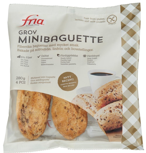 Bilde: © Fria / Kolonial.no Fria Grove Baguetter Glutenfri, 280 g