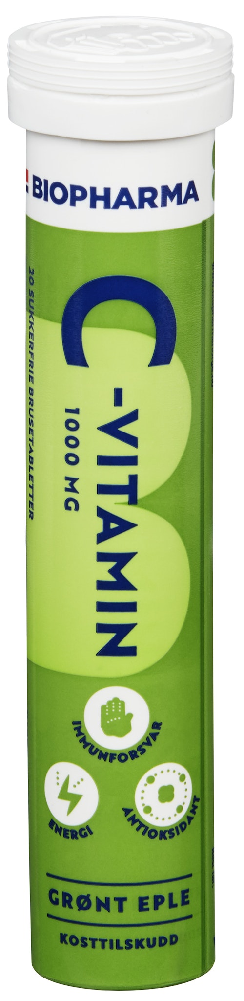 Bilde: © Biopharma / Oda Biopharma C vitamin brusetab Eple