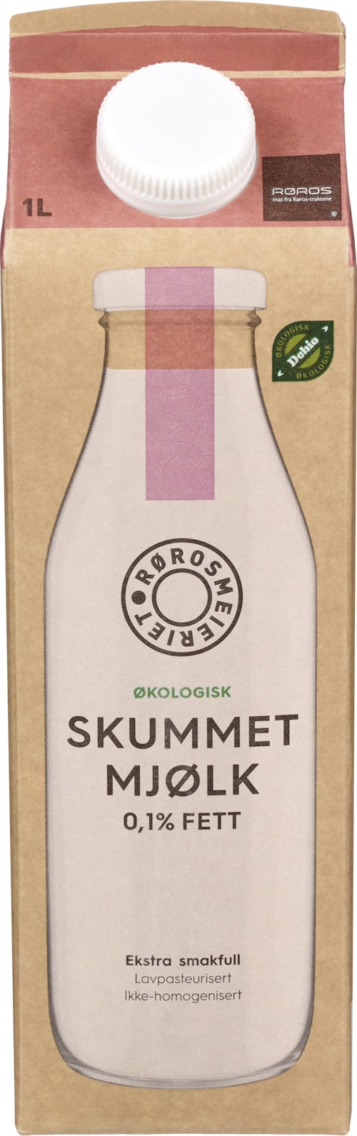 Bilde: © Rørosmeieriet / Oda Rørosmeieriet Økologisk Rørosmjølk Skummet 0,1% fett