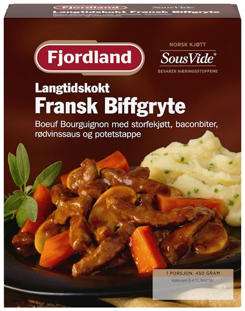 Bilde: © Fjordland / Kolonial.no Fjordland Fransk Biffgryte 450 g