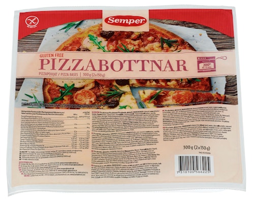 Bilde: © Semper / Kolonial.no Semper Pizzabunn Glutenfri 300 g
