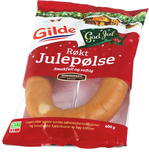 Bilde: © Gilde / Kolonial.no Gilde Røkt Julepølse 400 g