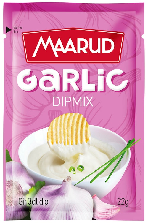 Bilde: © Maarud / Oda Maarud Dipmix Hvitløk 22 g