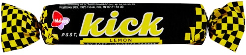 Bilde: © Cloetta / Kolonial.no Cloetta Malaco Kick Sitron Lakrisstang 23 g