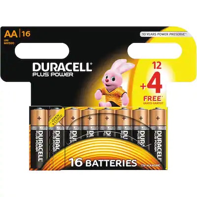 Bilde: © Duracell / Kolonial.no Duracell Batteri AA12 Plus Power 16 stk