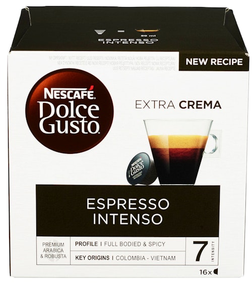Bilde: © Dolce Gusto / Kolonial.no Dolce Gusto Dolce Gusto Espresso Intenso Intensitet 7, 16 stk