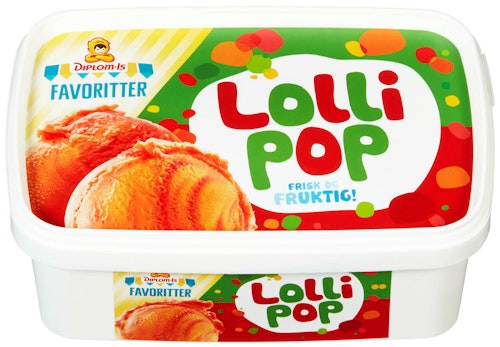 Bilde: © Diplom-Is / Kolonial.no Diplom-Is Favoritter Lollipop 1,2 l