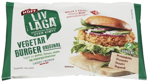 Bilde: © Liv Laga / Oda Liv Laga Vegetarburger 2 stk, 250 g