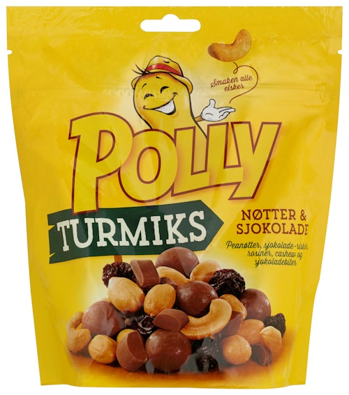 Bilde: © Polly / Kolonial.no Polly Turmiks Nøtter & Sjokolade, 260 g