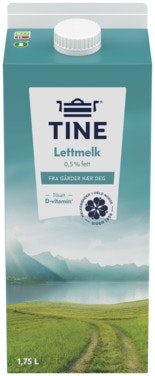 Bilde: © Tine / Oda Tine TineMelk Lett 0,5%, 1,75 l