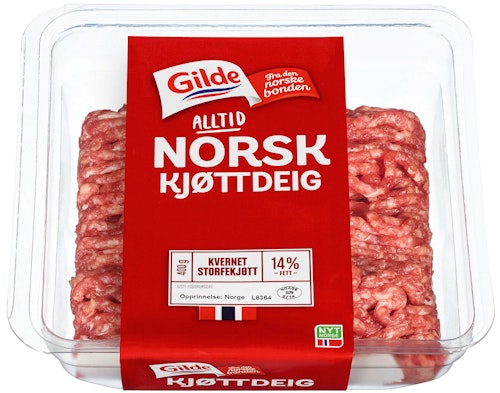 Bilde: © Gilde / Kolonial.no Gilde Kjøttdeig 14% fett, 400 g
